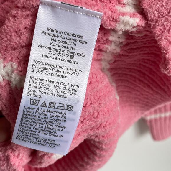 J.Crew Striped Crewneck Sweater Pink White Knit Pullover Top‎ Womens Size S - Picture 4 of 6